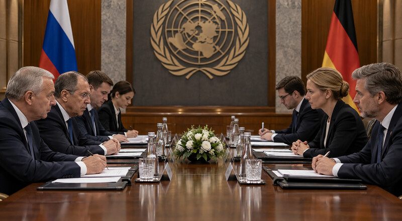 Dos delegaciones diplomáticas frente a frente en una sala de reuniones de Naciones Unidas.