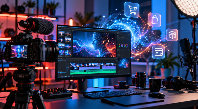Estudio de creación de video con una interfaz abstracta de inteligencia artificial